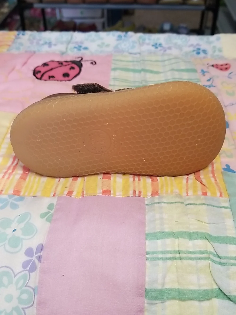 Livie & Luca Brown and Lavender Leather Mary Janes Size 4 Tootles